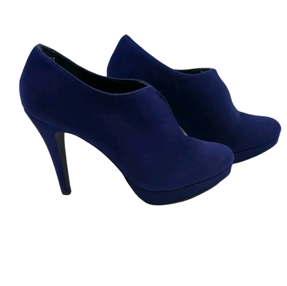 Style & Co Webb Blue Hidden Platform Stiletto Stretch Booties. - Picture 2 of 12